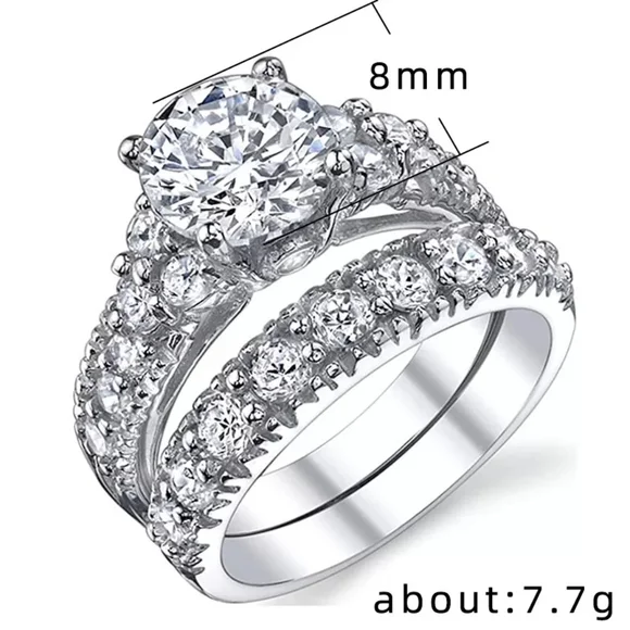 Elegant Wedding Ring Set - Picture 5 of 5